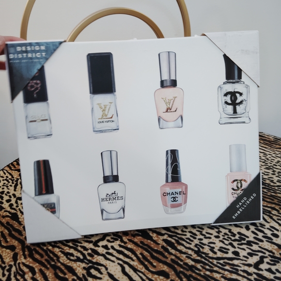 Design District Other - Luxury Nail Polish Wall Art - Black, White, Gold 11x14